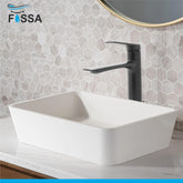 Fossa Opera Extended Body Brass Bathroom Sink Wash Basin Mixer Tap Single Handle Hot & Cold Lavatory Sink Faucet for Living Room & Bathrooms (Black) - Fossa Home
